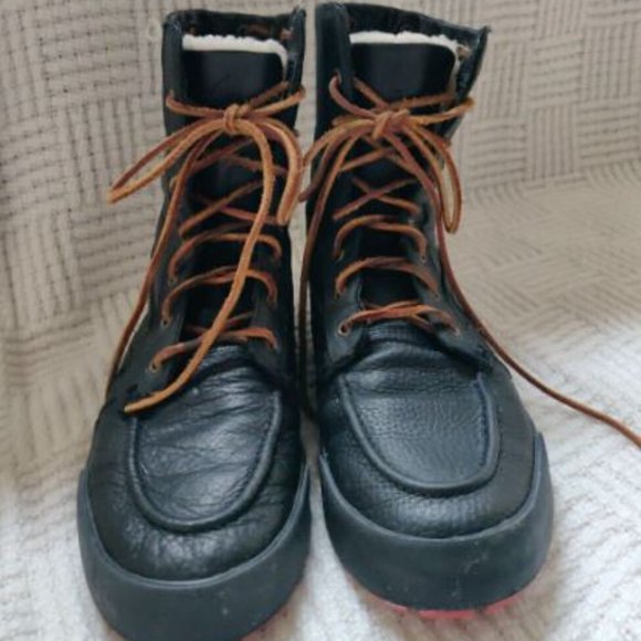 Ralph Lauren Polo Declan Boot Leather Fleece Black Size 10 D main image 5